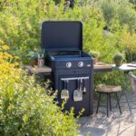 ENO Enosign 65 Plancha Trolley in Navy Blue with Folding Shelves - Image 4