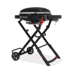 Weber Traveler Compact Portable Gas Barbecue in Black with Folding Cart - Image 3