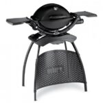 Weber Q1200 Portable Gas Barbecue in Black with Stand and 2.6 kW Burner
