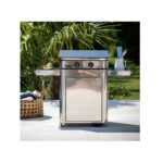 ENO Enosign 65 Stainless Steel Plancha Cart with Sliding Side Shelves and Gas Storage - Image 2
