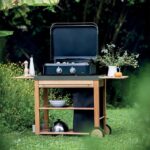 ENO Enosign 65 Gas Plancha in Navy Blue with Twin Cast Burners - Image 2