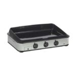 Eno Enosign 80 Stainless Steel Plancha with 3 Cast Iron Burners and Enamelled Cooking Plate - Image 2