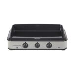 Eno Enosign 80 Stainless Steel Plancha with 3 Cast Iron Burners and Enamelled Cooking Plate