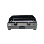 Fusion 60 Two-Burner Gas Plancha in Galvanised Steel, Cargo Grey