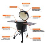 The Bastard Urban XL Complete Kamado Charcoal BBQ with Side Tables and Accessories - Image 5