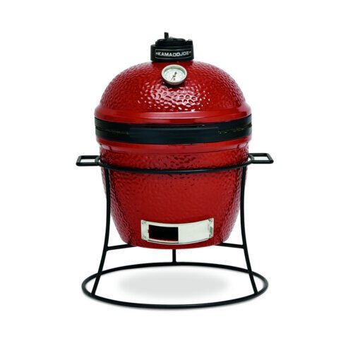 Kamado_2BJoe_2BJr.jpg Kamado Joe Junior Ceramic Charcoal BBQ Grill with Cast Iron Stand and Heat Deflector - Image 1