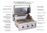 Sunstone Ruby 3 Burner Built-In Gas Grill in 304 Stainless Steel - Image 3