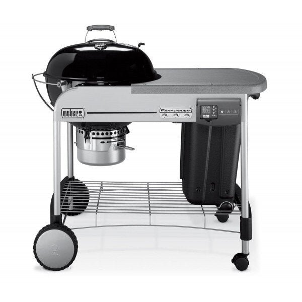 Weber_Performer_Deluxe_57_cm.jpg Weber Performer Deluxe 57 cm Charcoal BBQ with Cart and Touch-N-Go Ignition, Black - Image 1