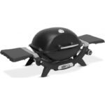 Weber Q 1200N Portable Gas Barbecue, 2.49 kW Burner, Cast Iron Grates, Black