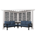 Backyard Discovery Ridgedale Steel Pergola with Built-In Conversation Seating