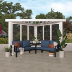 Backyard Discovery Ridgedale Steel Pergola with Built-In Conversation Seating - Image 2