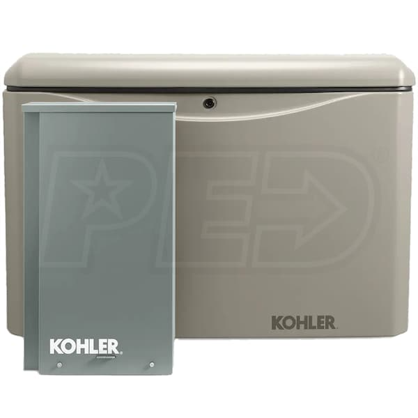 hw-38-image-1.png Kohler 20RCAL-200SELS 20 kW Aluminium Home Standby Generator System with 200 Amp Transfer Switch - Image 1