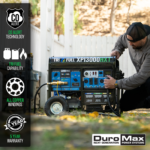 DuroMax XP13000HXT 13,000 W Tri-Fuel Portable Generator with Electric Start and CO Alert - Image 2