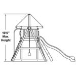Congo Monkey Playsystem Adventurer Wooden Swing Set with Rock Wall, Wave Slide, Fort and Sandbox - Image 3