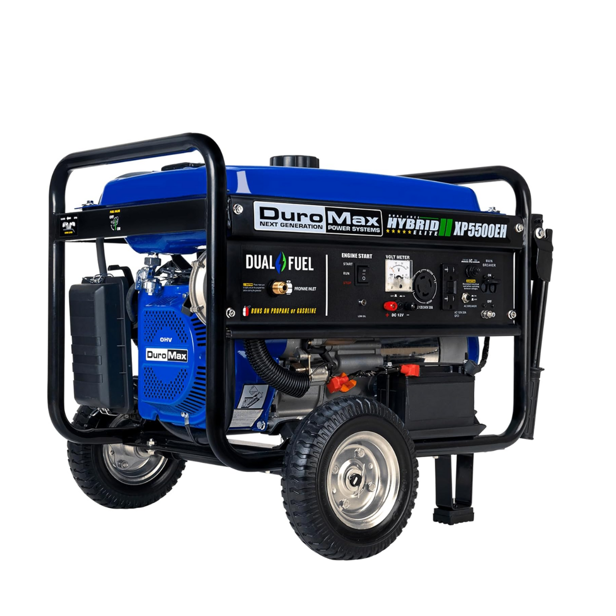 hw-6-image-1.png DuroMax XP5500EH 5,500 W Dual-Fuel Portable Generator with Electric Start - Image 1