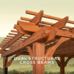 Backyard Discovery Beaumont 20 ft x 12 ft Cedar Wood Pergola with Built-In Power Outlets and USB Ports - Image 3
