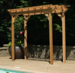 Creekvine Designs Monterrey Western Red Cedar Pergola 3 x 14 ft with Lattice Privacy Panel - Image 2