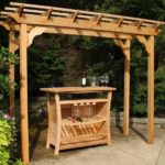 Creekvine Designs Monterrey Western Red Cedar Pergola 3 x 14 ft with Lattice Privacy Panel - Image 3