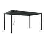 Backyard Discovery Sarasota 16 x 10 ft Galvanised Steel Louvered Pergola in Black