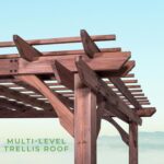 Backyard Discovery Somerville 14 ft x 10 ft Cedar Pergola with PowerPort, Dark Walnut - Image 6