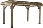Backyard Discovery Somerville 14 ft x 10 ft Cedar Pergola with PowerPort, Dark Walnut - Image 8
