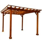 Pacific 16 ft x 16 ft Douglas Fir Wood Traditional Pergola with Redwood Stain Finish