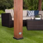 10 ft x 14 ft Traditional Cedar Wood Outdoor Patio Pergola Shade Structure, Medium Brown - Image 6