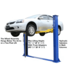 Atlas 9KBPX Baseplate Two-Post Car Lift, 9,000 lb Capacity, Low-Ceiling - Image 7