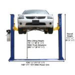 Atlas 9KBPX Baseplate Two-Post Car Lift, 9,000 lb Capacity, Low-Ceiling - Image 8