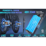 Ridstar E26 Pro Electric Bike, 48V 23Ah Battery, 2000W Dual Motors, 26 in Fat Tyres - Image 2