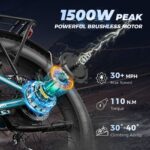 LEONX Aipas M2 Electric Mountain Bike 1500W 30 MPH 26in Fat Tyres 7-Speed - Image 3