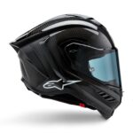 Alpinestars Supertech R10 Element Full Face Helmet Gloss Black Carbon Silver ECE 22.06 FIM - Image 3