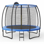 Giantex Outdoor Trampoline with Enclosure and Ladder in 8 ft, 10 ft & 12 ft, ASTM Approved - Image 9