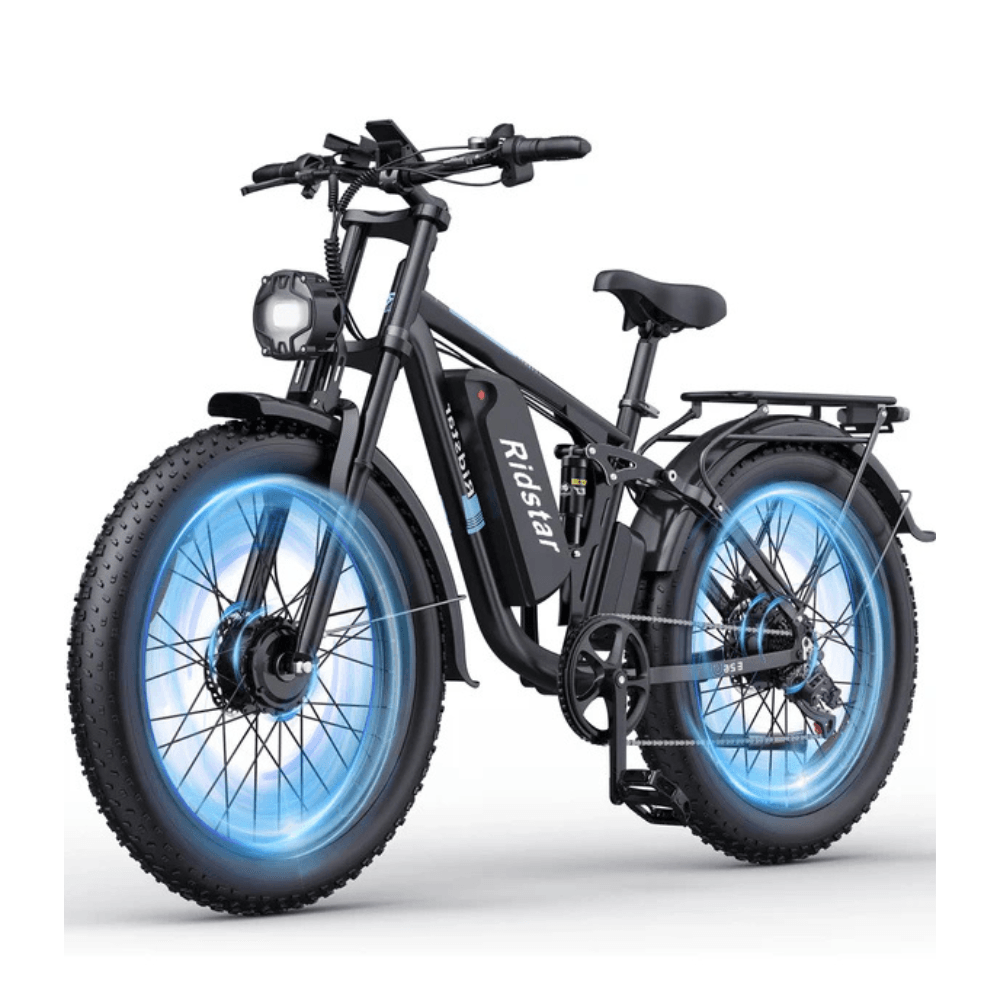 hw-142-image-1.png Ridstar E26 Pro Dual-Motor 2000 W 48 V Fat-Tyre Electric Bike with Full Suspension - Image 1