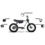 SUPER73-ZX Core Electric Bike, 600W Motor, 480Wh Battery, 4 in Tyres, Single Speed - Image 7