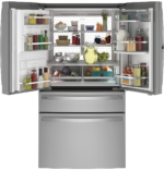 GE Profile 27.9 cu ft Smart French Door Refrigerator, Fingerprint-Resistant Stainless Steel - Image 3