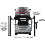 Atlas PRO9000 Extra Tall Wide Long Portable 4-Post Car Lift 9,000 lb - Image 2