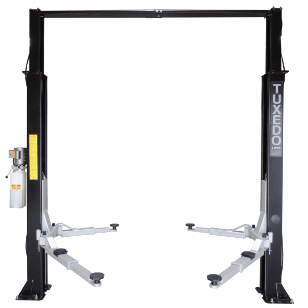 hw-178-image-1.png Asymmetric 2-Post Clear-Floor Car Lift 9,000 lb Heavy-Duty in Black - Image 1