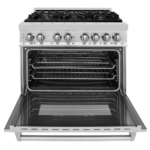ZLINE 36 in Professional Dual Fuel Range with 4.6 cu ft Convection Oven, Fingerprint-Resistant Steel - Image 3