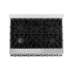 ZLINE 36 in Professional Dual Fuel Range with 4.6 cu ft Convection Oven, Fingerprint-Resistant Steel - Image 4