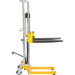 Global Industrial 988935 Manual Lift Stacker, 880 lb Capacity Alloy Steel - Image 2