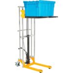 Global Industrial 988935 Manual Lift Stacker, 880 lb Capacity Alloy Steel - Image 4