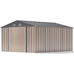 Patiowell 10 ft x 12 ft Outdoor Metal Storage Shed with Sloped Roof and Vents, 119 sq ft