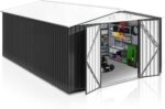 Patiowell 10 ft x 12 ft Metal Garden Storage Shed, Galvanised Steel, 119 sq ft - Image 4