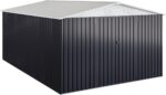 Patiowell 10 ft x 12 ft Metal Garden Storage Shed, Galvanised Steel, 119 sq ft - Image 5