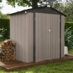 Patiowell 10 ft x 12 ft Galvanised Steel Storage Shed with Double Lockable Doors, 119 sq ft - Image 4