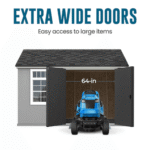 Heartland Coronado 12 x 8 ft Gable Wood Storage Shed with Window and Double Doors - Image 5
