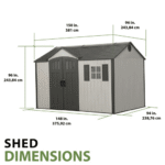 Lifetime 12.5 ft x 8 ft Steel-Reinforced HDPE Outdoor Storage Shed - Image 10