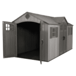 Lifetime 15 ft x 8 ft Rough Cut Backyard Storage Shed with Floor - Image 2