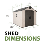 Lifetime 8 ft x 10 ft HDPE Outdoor Storage Shed, Steel-Reinforced - Image 2